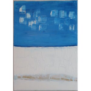 Keilrahmen 50x70 cm.
Titel: Blauer Himmel.