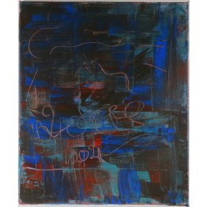 Keilrahmen 60x60 cm.
Titel: Farbspiel.