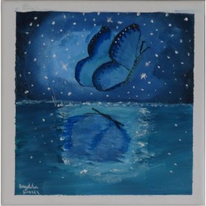 Keilrahmen 20x20 cm.
Titel: Hoffnung.