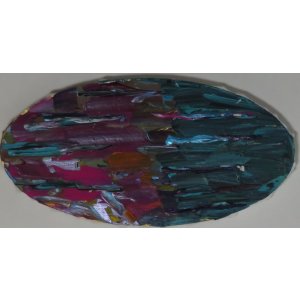 Keilrahmen Oval 20 cm.
Titel: Verschwommen.