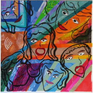 Keilrahmen
Titel: Maskenball.