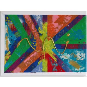 Keilrahmen 30x40cm.
Titel: Abstrakt ohne Titel.