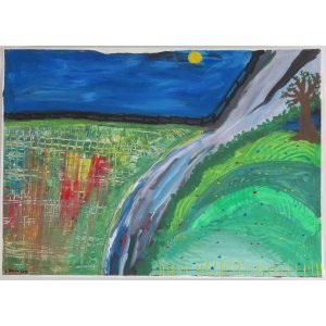 Papier 50x70cm.
Titel: Der Weg.