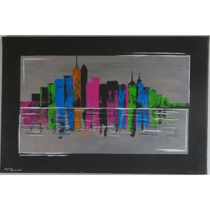 Keilrahmen 60x40 cm.
Titel: Manhatten.