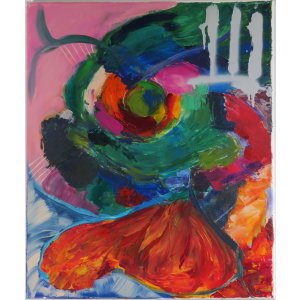 Keilrahmen 60x50 cm.
Titel:Farbenpracht.