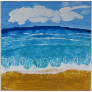 Keilrahmen 60x40 cm.
Titel: Wellen brecher.