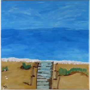 Keilrahmen 50x60cm.
Titel: Der Strand.