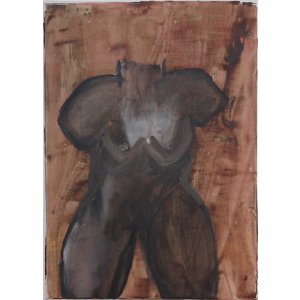 Keilrahmen 50x70cm.
Titel: Stehende Frau.