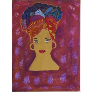   Keilrahmen 60x80 cm.                                                                        
   Titel: Wickelkunst.                             