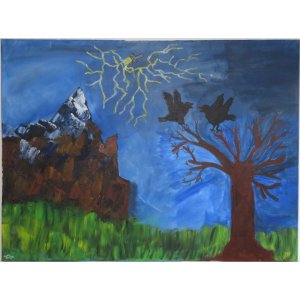 Keilrahmen 60x80 cm.
Titel:Nordische Götter.