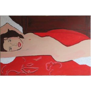 Keilrahmen 60x90 cm.
Titel: Poussieren