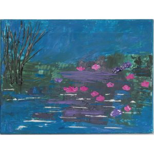 Keilrahmen
Titel: Seerosen.