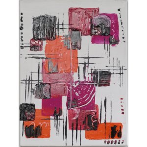 Keilrahmen 30x40 cm.
Titel: Rot/Schwarz.