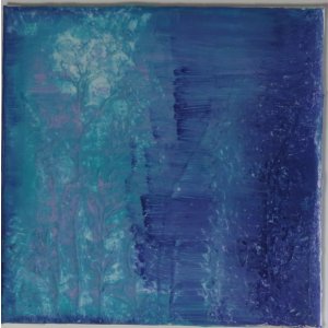 Keilrahmen  20x20 cm.
Titel: Blumen druck