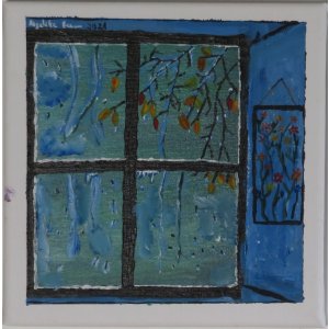 Keilrahmen  20x20 cm.
Titel: Herbst.