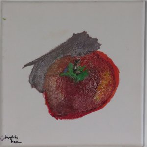 Keilrahmen 20x20 cm.
Titel: Der Apfel.