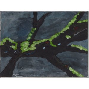 Keilrahmen 14,5x 24 cm.
Titel: Der Ast.