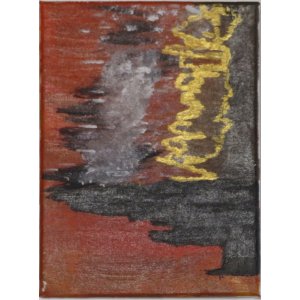 Keilrahmen 14,5x 24 cm.
Titel: Goldküste.