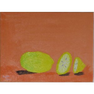 Keilrahmen 14,5x 24 cm.
Titel: Citrone.