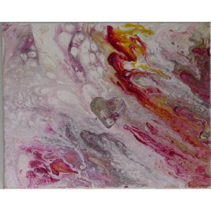 Keilrahmen XL 24x30 cm.
Titel: Herz im Sturm.