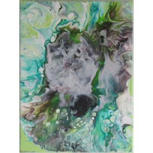 Keilrahmen XL 40x30 cm.
Titel: Welt der Kobolde.