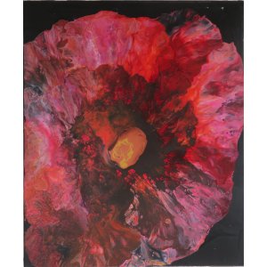 Keilrahmen 50x60 cm.
Titel:Blühende Rose.