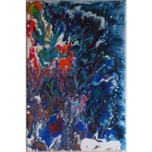 Keilrahmen 40x60 cm.
Titel: Zerrissen 2