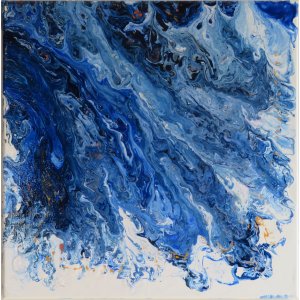 Keilrahmen 40x40 cm.
Titel: Arktis.