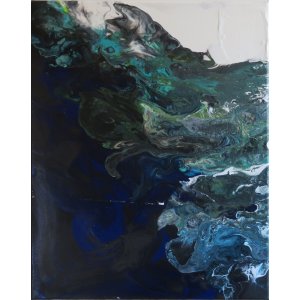 Keilrahmen 60x40 cm.
Titel: Sturm.