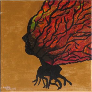 Keilrahmen 30x30 cm.
Titel: Herbst