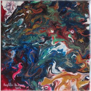 Keilrahmen 30x30 cm.
Ohne Titel.