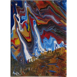Keilrahmen 18x24 cm.
Ohne Titel.