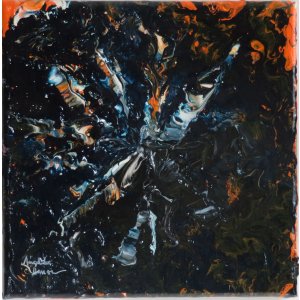 Keilrahmen 20x20 cm.
Ohne Titel.