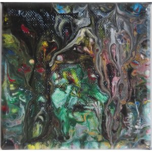 Keilrahmen 10x10 cm.
Ohne Titel.