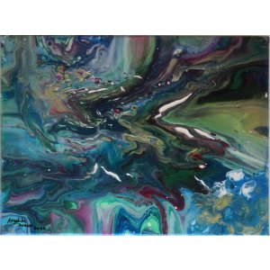 Keilrahmen 30x40 cm.
Ohne Titel.