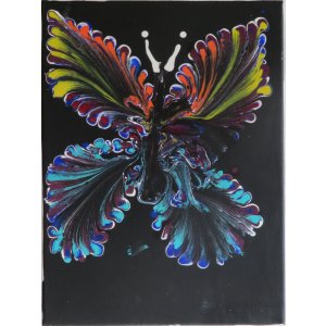 Keilrahmen 30x40 cm.
Titel: Schmetterling