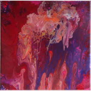 Keilrahmen 50x50 cm.
Titel: Magma