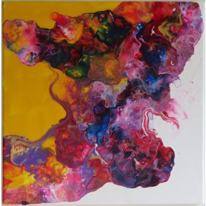 Keilrahmen 40x40 cm.
Titel: Abstrakt Die Wüste Lebt.