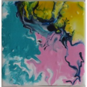 Keilrahmen 7x7 cm.
Ohne Titel.