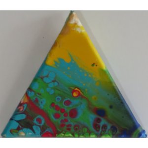 Keilrahmen Dreieck 15 cm.
Ohne Titel.