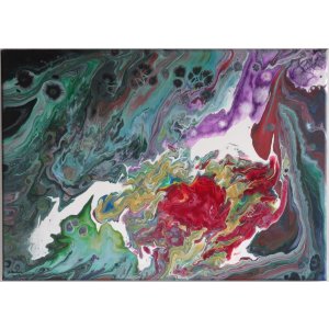 Keilrahmen 50x70cm.
Titel: Abstrakt ohne Titel.