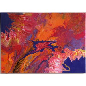 Keilrahmen 50x70cm.
Titel: Abstrakt Resilience.